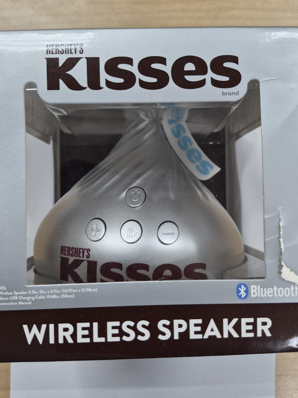 Silver Bluetooth Wireless Speaker